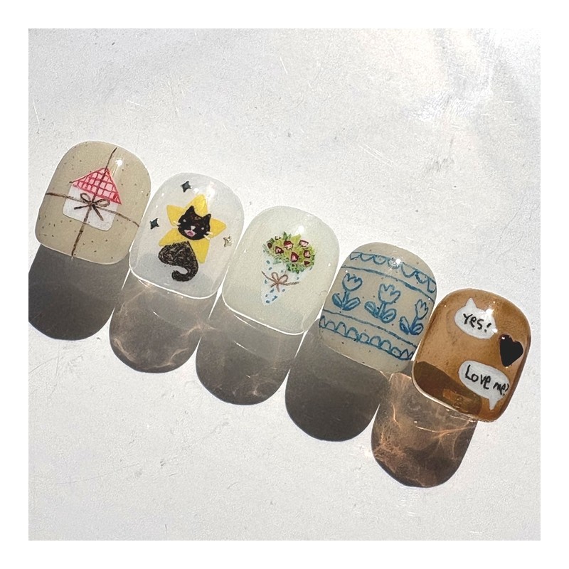 [Ar] Haru handmade nail tip drawing nail art specialist /