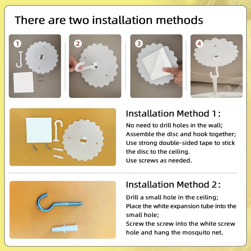 Joytey Mosquito Net for Bed, Travel Foldable Mosquito Net, Bed