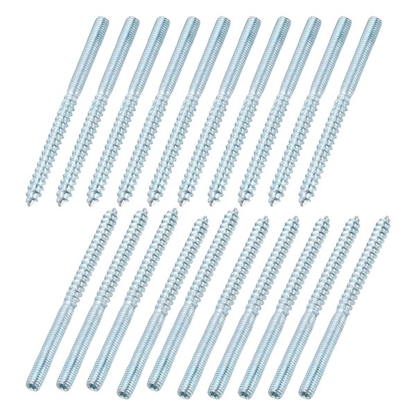 MECCANIXITY M6 Hanger Bolts, 3.54"(90mm) Length Double Headed Hanger Bolts