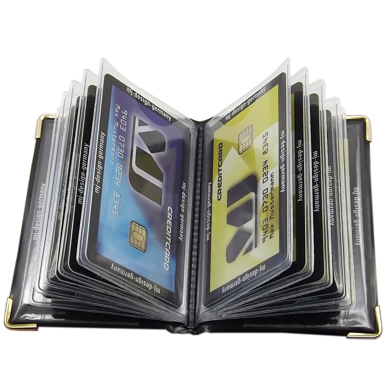 Exclusive credit card case with metal corners 12 pockets MJ-Design-Germany