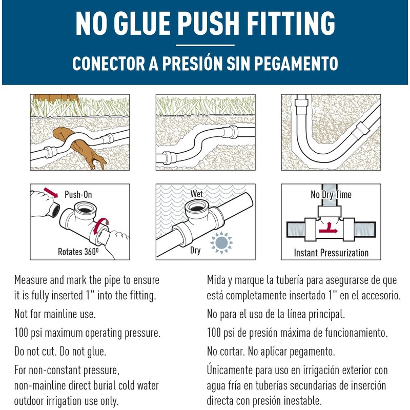 Orbit 35679 1 in. PVC-Lock Flexible Repair Coupling for Schedule