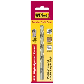 IVY Classic 01117 17/64-Inch M2 High Speed Steel Drill Bit, 118-Degree Point, 1/Card