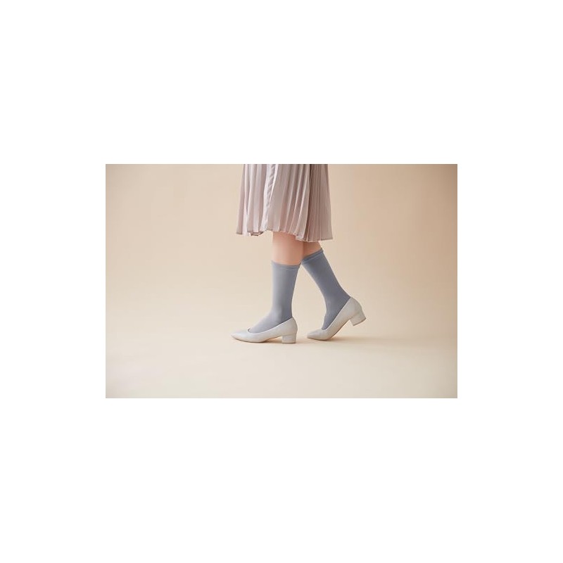 Gunze SABRINA Women's Socks, 2 Pairs Set, Compression, Middle Crew