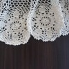 USTIDE Soft Cotton Handmade Crochet Tablecloth White Floral Lace Tablecloth