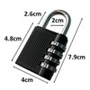 Padlock 4 Digit Combination Lock Security Home - Black