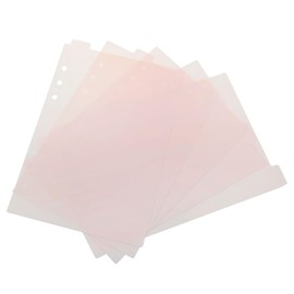 Dsjnf A5 Binder Divider Pink Binder Divider with Label 6ring Vertical Plastic Divider Frosted Index Divider for Planning This Notebook Binder 5pcs (Pink)