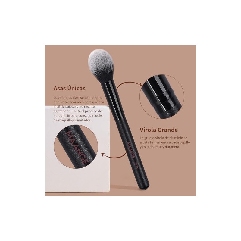 Maange 12pcs Brochas Maquillaje Doble Punta Esponjas Pulir Líquidos Cremas