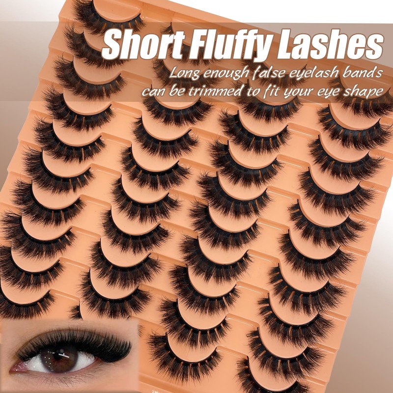 SISIYDY Fluffy Lashes Mink 3D Cat Eye Dramatic Thick Volume