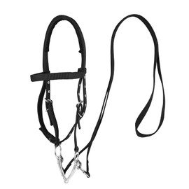 NIUTRIP Adjustable Bitless Bridles for Horses, Hobby Horse Bridles,Horse Headstall, Draft Horse Bridle (Black, L)