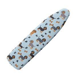 Rerteryuro Ironing Board Cover Standard Size Iron Board Cover 15x54 Dog Extra Thick Iron Table Covers with Hook and Loop Fastener Strap