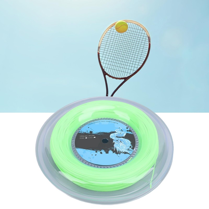 Polyester Tennis String, 200m Fluorescent Green Reel, Softness & Power,