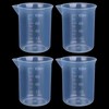 4 Pack 100ml Transparent Measuring Cups Measuring Jugs, Graduated Beaker