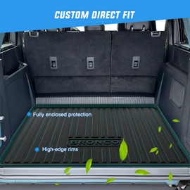 Nilight Cargo Mats for Ford Bronco 4 Door 2021 2022 2023 2024,All Weather Protection Heavy Duty Cargo Liners