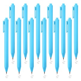 Ymapinc 12Pcs Retractable Gel Pens, Cute Smooth Writing Black Ink Pens for Women Girls Note Taking 0.5 mm Bullet Point Blue Gel Pens Quick Dry for Office School Home Supplies