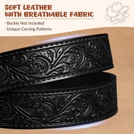 BELTROAD Western Belt Strap for Kids Boys Girls Toddler Genuine Black Leather Belt Cowgirl Cowboy Kids Western Belts for Jeans Gift