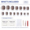 evpct Acrylic Taupe Glossy Press on Nails Short Square, Glossy