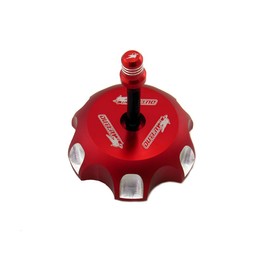 Outlaw Racing 12080 Billet Anodized Gas Fuel Tank Cap with Vent Hose Red Cr125/250R