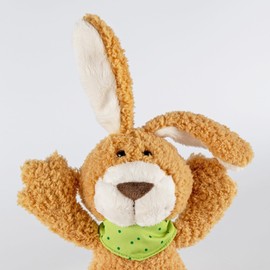 SIGIKID 43252 Huberto Hummeltal M Rabbit Cuddly Toy, Soft Toy, Podcast Hero, from 3 Months