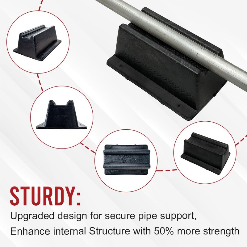 BULLKE (USA MADE) 1 Pack Rooftop Pipe Support - 11.75