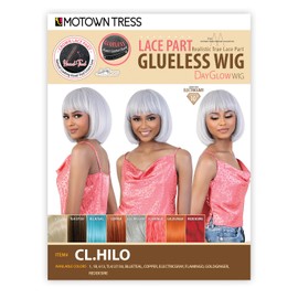 Motown Tress Day Glow Wig Glueless Hand-Tied Crown Lace Part CL.HILO (GOLDGINGER)