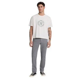 EXPRESS Men’s Slim Hyper Stretch Jeans – Soft Flex Denim, Mid Rise, 5-Pocket – Crystal Grey