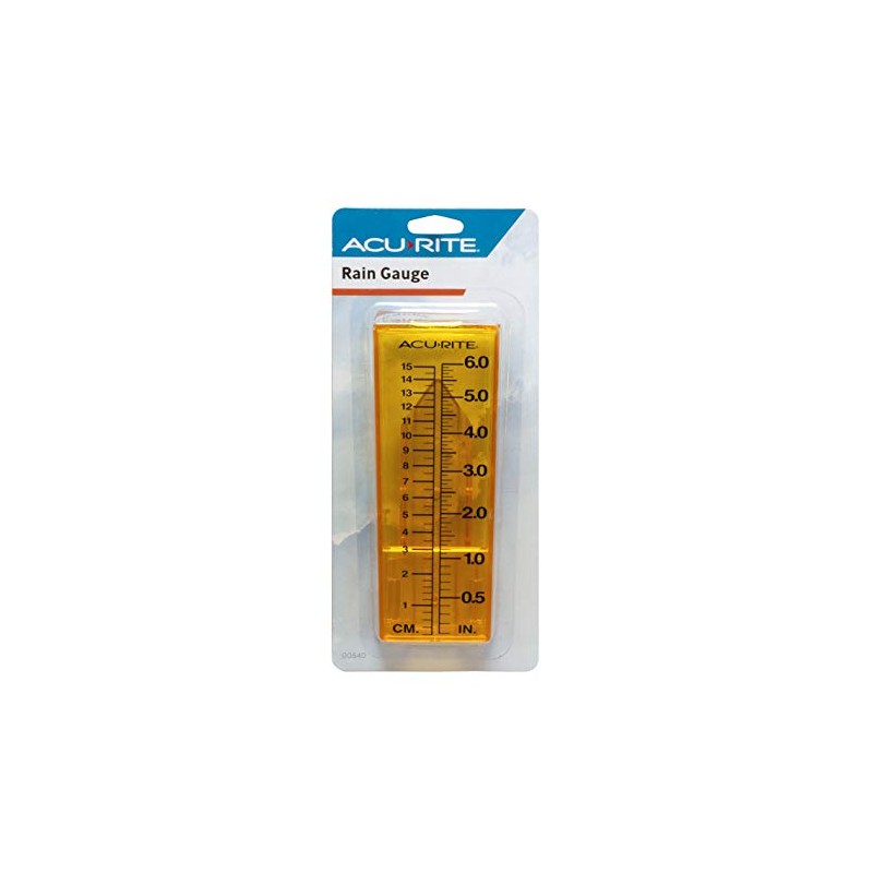 AcuRite 00840A1 Rain Gauge, Medium, Yellow