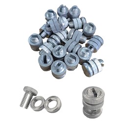 Split Bolt Joint Clamp Wire Connectors- Aluminum Clamps with Metal Guide Teeth for 12-17 Gauge Wires, Secure Nut Tightening (20 Pack)