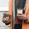 FuninCrea Men's Leather Wallet with ID Sleeves and ID Window,