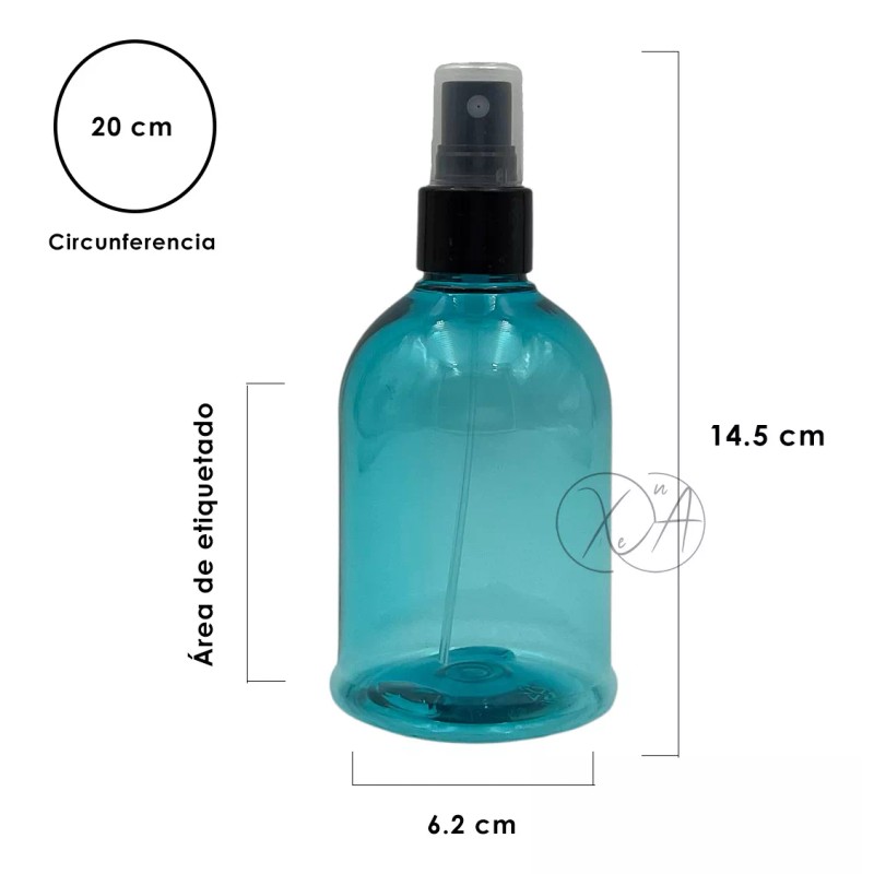 Xena Envase Plastico Atomizador Negro Campana 250 Ml Colores X