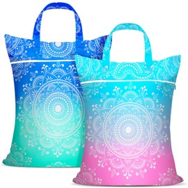 2 Pcs Large Travel Laundry Bag Waterproof with handle Washable Dirty Clothes Bag for Traveling Wet Dry Bag Bathing Suit Workout Bag for Gym Clothes Laundry Wet Clothes Swimming Pool College Dorm