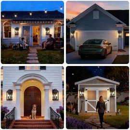 Beikingsun Solar Porch Lights Outdoor with Motion Sensor, Dusk to Dawn Waterproof Solar Wall Light with 3 Lighting Modes, Wall Sconce Light fixtures for Home Garage Porch Yard Front Door