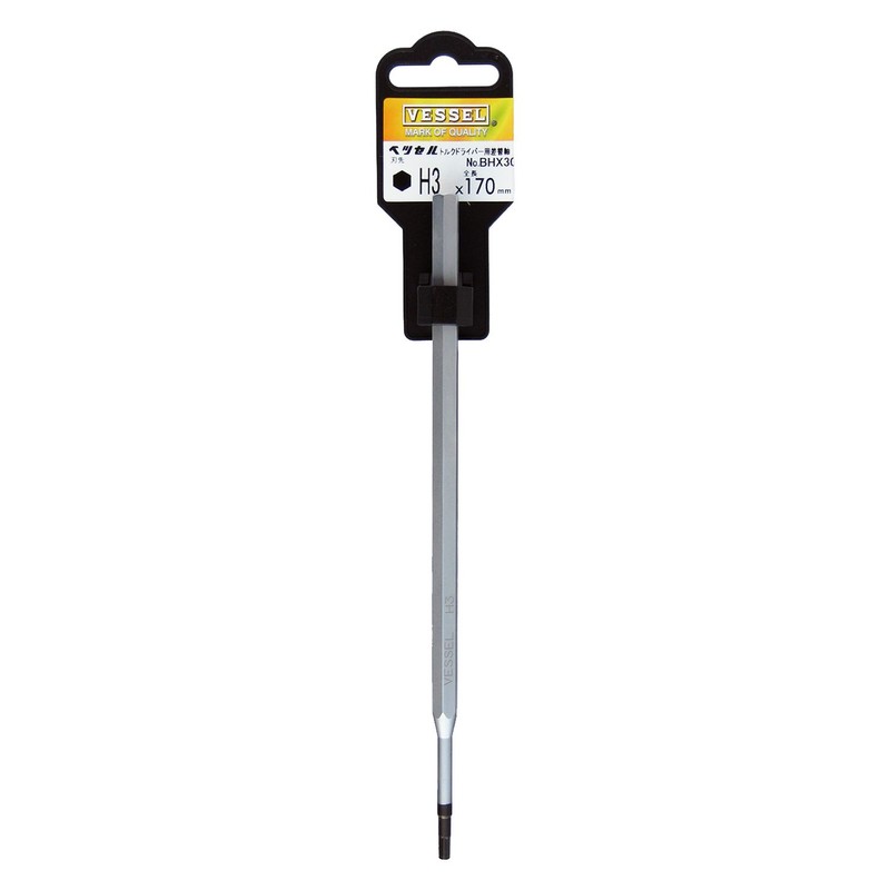 Vessel Replacement Shaft for Torque Screwdriver HEX 3 Opposite Side