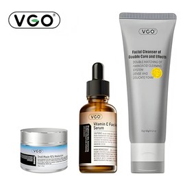 Kit Skincare Serum 30ml Crema 50g Limpiador Facial 100g Vgo