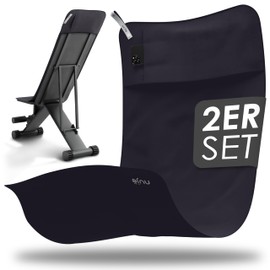 nujë Fitness Towel with Microfibre Bag Set of 2 I with Gift Packaging I Fitness Towels I Extra Large & with Envelope I Sports Towels I Gym Towel Set