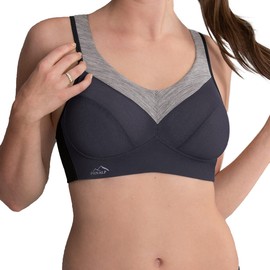 Anita - PanAlp - Women's - Sports Bra - Breathable - Merino Wool, Anthracite/melange