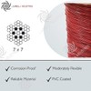 Laureola 1/16" to 3/32" (PVC) Vinyl Coated Red Color Galvanized