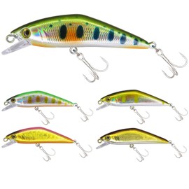 Blue Storm Lure Trout Lure, Stream Sinking Minnow, 2.0 inches (52 mm), 0.2 oz (5 g), Set of Ivana, Yamame, Rainbow Trout