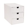 Bigso Ingrid 3-Drawer Fiberboard Desk Organizer, 8.1 x 6.3 x