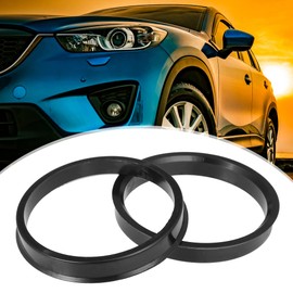 X AUTOHAUX 4 Pcs 72.6mm to 65.1mm Universal Car Hub Centric Rings Black