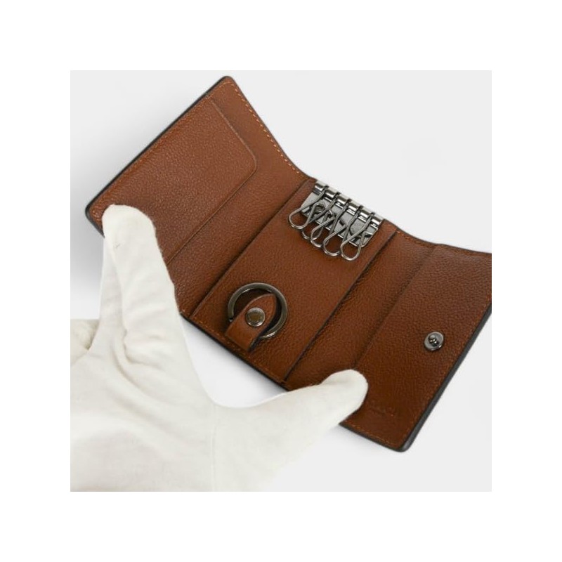 Coach CX142 Men's Accessory Key Case QB/SD (Saddle) Brown [Outlet],