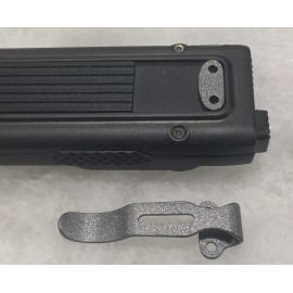 DH Gun Metal Gray Deep Pocket Clip W/Filler Tab For Nitecore EDC25 EDC27 Flashlight