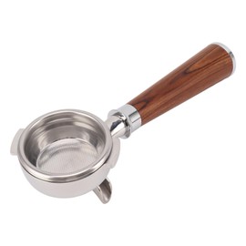 58mm Coffee Portafilter 2 Spout Fine Mesh Stainless Steel Wooden Grip Detachable Coffee Machine Accessory for NOWWA A Siam Rosewood