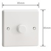 Varilight 1-Gang 2-Way Push On/Off Rotary LED Dimmer 1 x