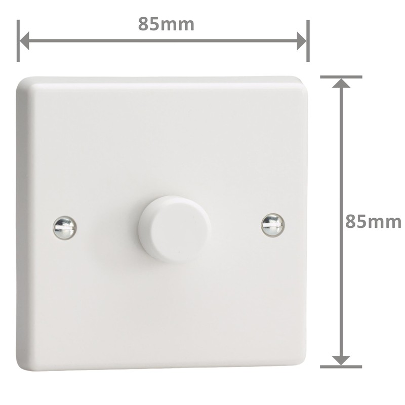 Varilight 1-Gang 2-Way Push On/Off Rotary LED Dimmer 1 x