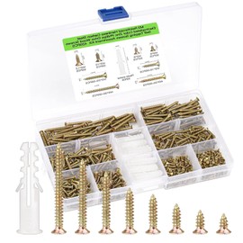 420 Piece Screw Set, M3, 6-30 mm, Wood Screws, Partial Thread, Self-Tapping M3 Flat Head Screws, Cross Countersunk Head Tapping Screws for DIY Project, Repair
