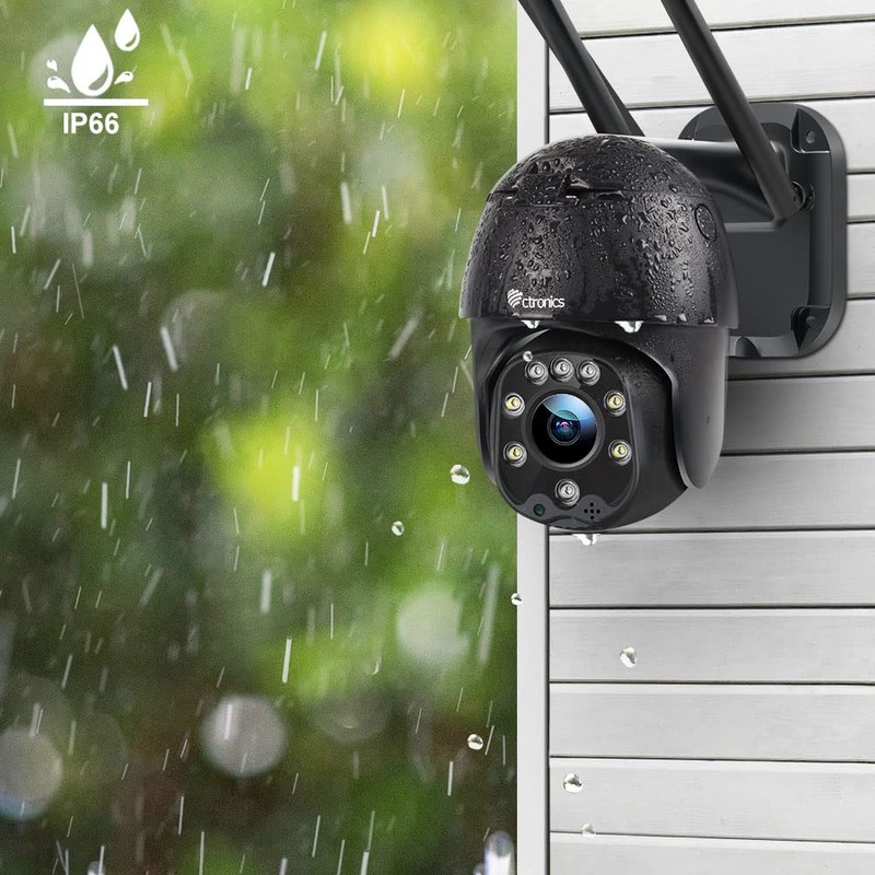 ctronics Outdoor Security Camera with Color Night Vision, 1080P PTZ