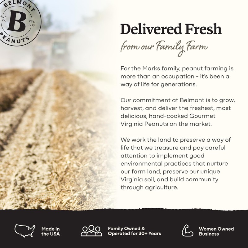 Belmont Peanuts Gourmet Sea-Salted Virginia Peanuts, 25 oz (1 Pack)