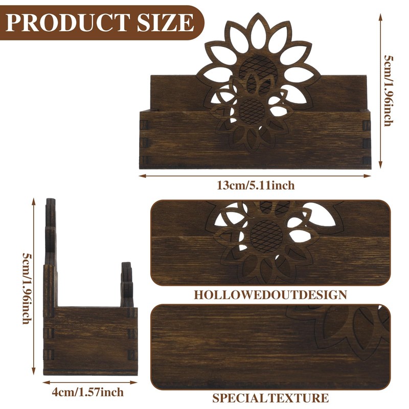 Tatuo 2 Pcs Dog Business Card Holder Wooden Business Card