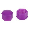 X AUTOHAUX 20pcs 17mm Purple Plastic Car Wheel Nut Lug