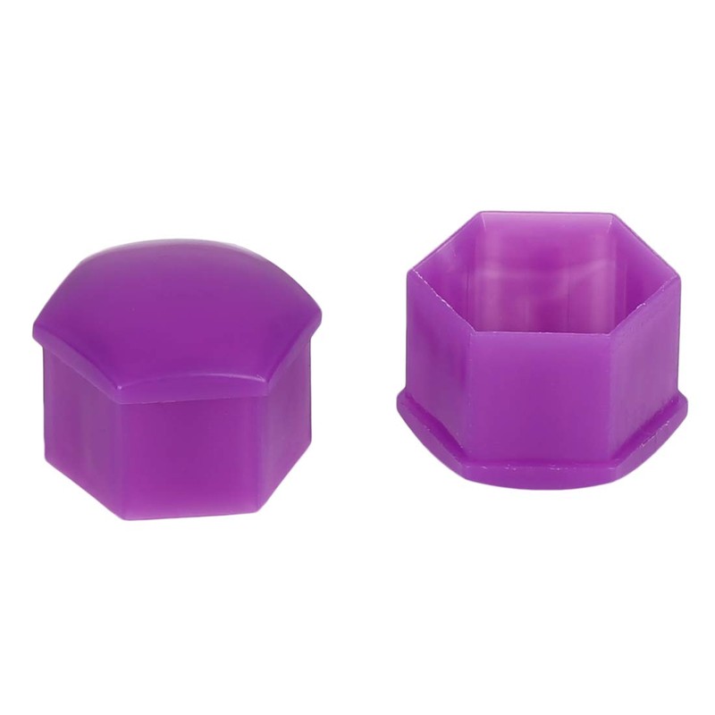 X AUTOHAUX 20pcs 17mm Purple Plastic Car Wheel Nut Lug